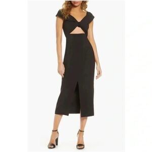 Finders Keepers Mae Midi Slit Dress Cocktail Formal Sexy Evening US 4 Small AU 6